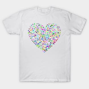 Animal Lover Heart Design Endangered Species T-Shirt